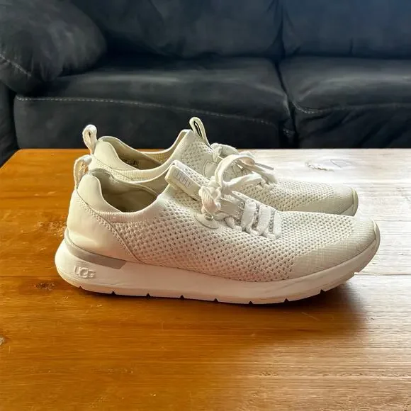 UGG Women’s Tay Mesh Knit Sneakers Cream Shoes Size 9.5 Casual Athleisure - Picture 2 of 7